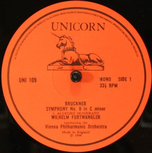 Anton Bruckner - Wiener Philharmoniker, Wilhelm Furtwängler - Symphony N°8 In C Minor (2xLP) (G+) - Endless Media