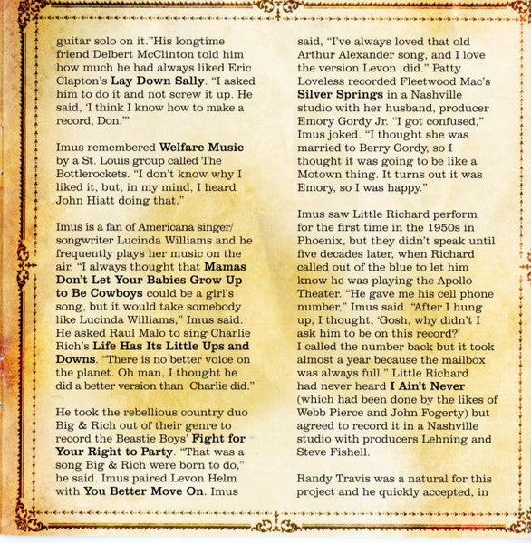 Various : The Imus Ranch Record (CD, Comp, Sil)