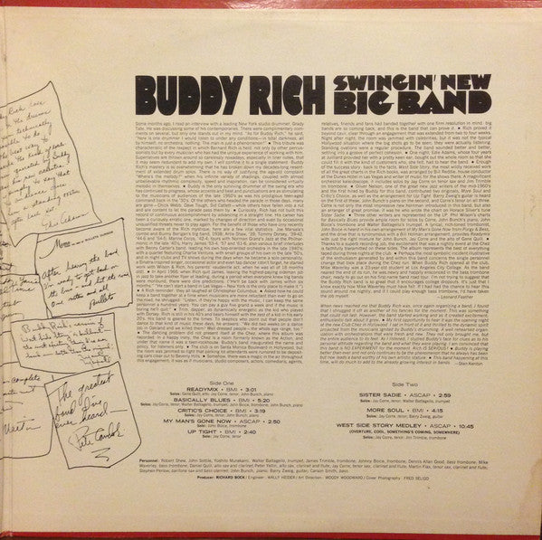 Buddy Rich : Swingin' New Big Band (LP, Album)