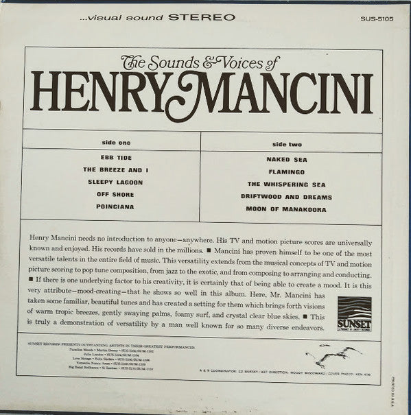Henry Mancini - The Sounds & Voices Of Henry Mancini (LP) (VG) - Endless Media