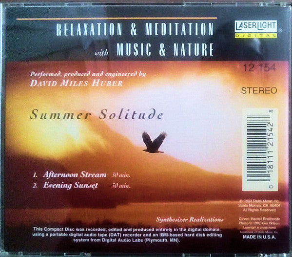 David Miles Huber : Summer Solitude (CD, Album)