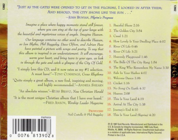 Adrian Plass, Phil Baggaley, David Clifton, Ian Blythe : City Of Gold (CD, Album)