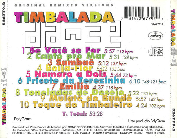 Timbalada : Dance (CD, Album)
