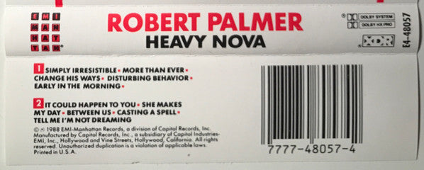 Robert Palmer : Heavy Nova (Cass, Album, Win)