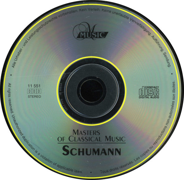 Robert Schumann - Masters Of Classical Music Vol. 12 (CD) (VG+) - Endless Media