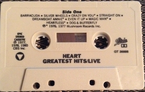 Heart : Greatest Hits/Live (Cass, Comp)