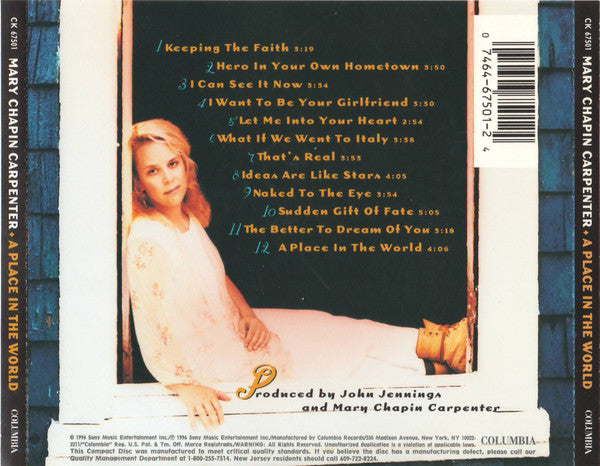 Mary Chapin Carpenter - A Place In The World (CD) (VG+) - Endless Media