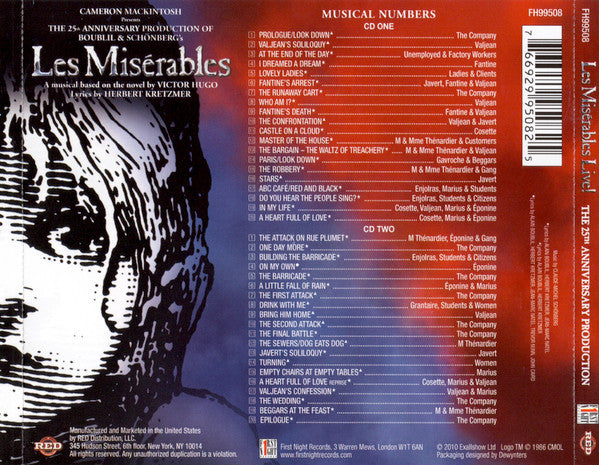 Cameron Mackintosh, Alain Boublil, Claude-Michel Schönberg - Les Misérables Live! Dream The Dream (2xCD) (VG+) - Endless Media