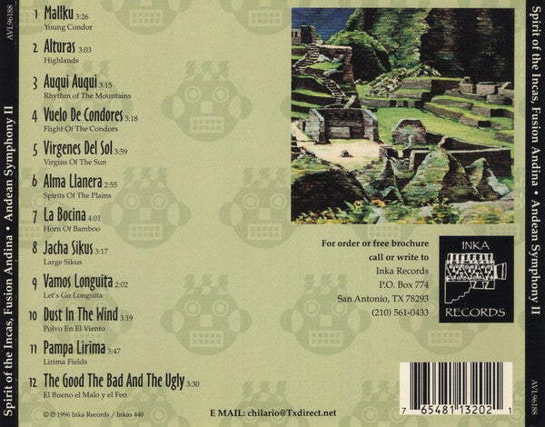 Fusion Andina : Spirit of the Incas, Fusion Andina: Andean Symphony II (CD, Album)