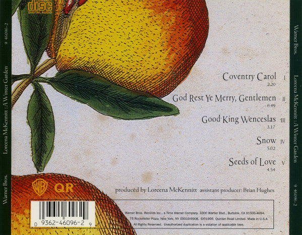 Loreena McKennitt : A Winter Garden (Five Songs For The Season) (CD, EP)