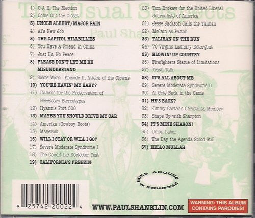 Paul Shanklin : The Usual Suspects (CD, Album)