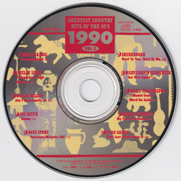 Various : Greatest Country Hits Of The 90's, 1990, Vol. 2 (CD, Comp)