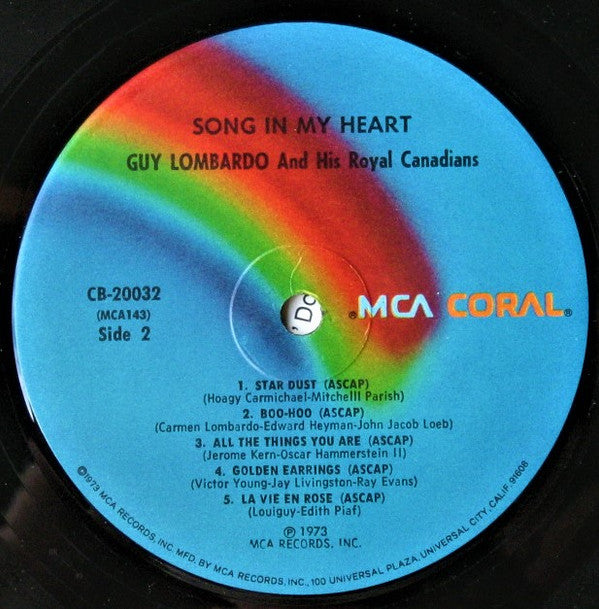 Guy Lombardo And His Royal Canadians : Song In My Heart (LP, Comp, Pin)