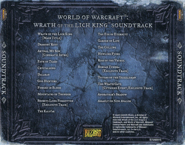 Russell Brower, Derek Duke, Glenn Stafford : World Of Warcraft: Wrath Of The Lich King Soundtrack (CD)