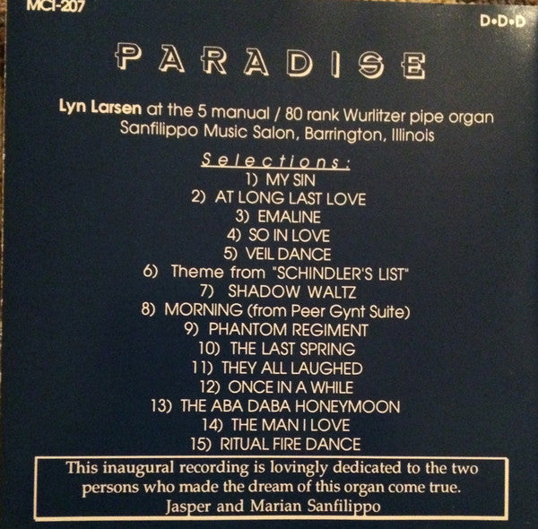 Lyn Larsen : Paradise (CD, Album, S/Edition, 30 )