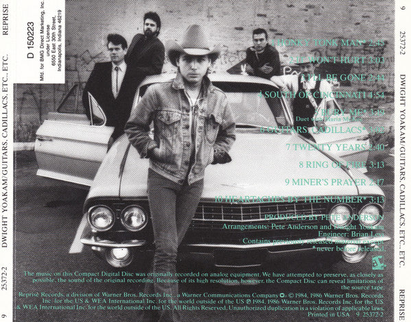 Dwight Yoakam : Guitars, Cadillacs, Etc., Etc. (CD, Album, Club, RE, BMG)