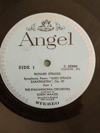 Richard Strauss : Also Sprach Zarathustra Tone Poem For Full Orchestra, Op. 30 (LP)