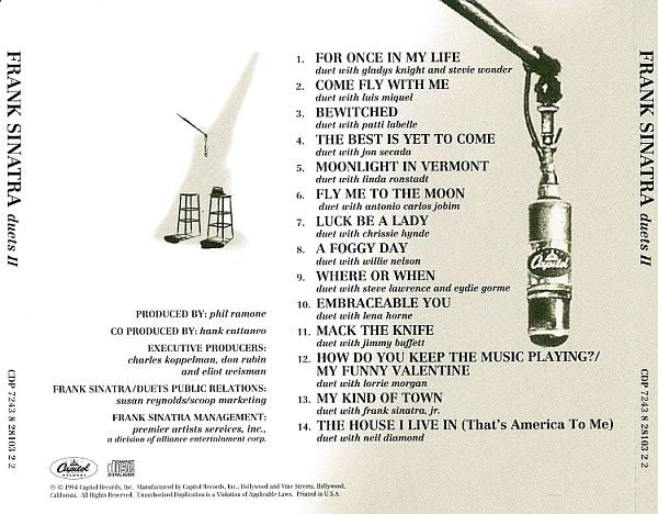 Frank Sinatra : Duets II (CD, Album, RE)
