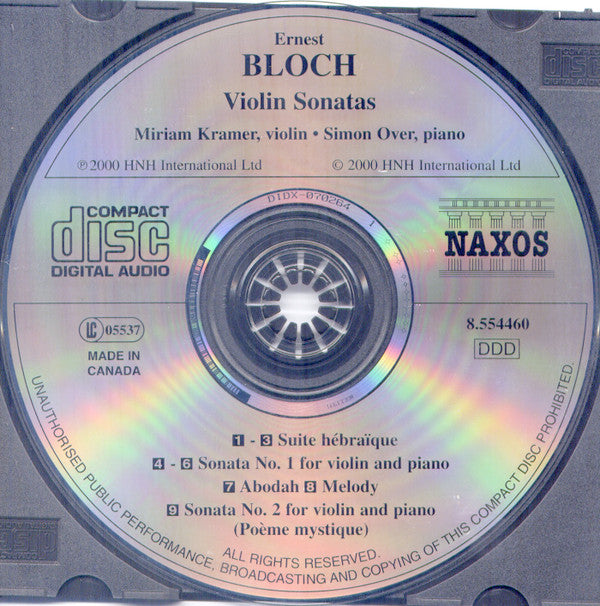 Ernest Bloch : Violin Sonatas Nos. 1 & 2 • Suite Hébraïque (CD, Album)
