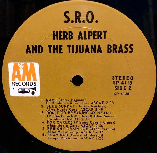 Herb Alpert & The Tijuana Brass : S.R.O. (LP, Album)