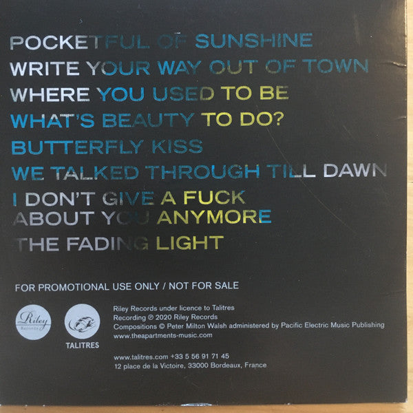 The Apartments : In And Out Of The Light (CD, Album, Promo)