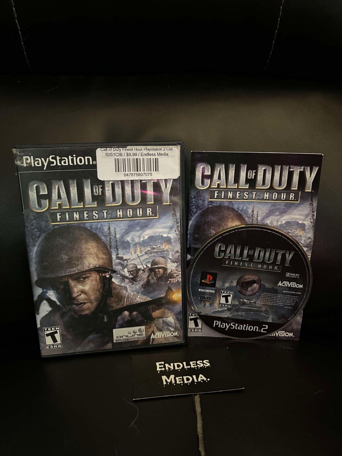 Call of Duty Finest Hour Sony Playstation 2 CIB Video Game