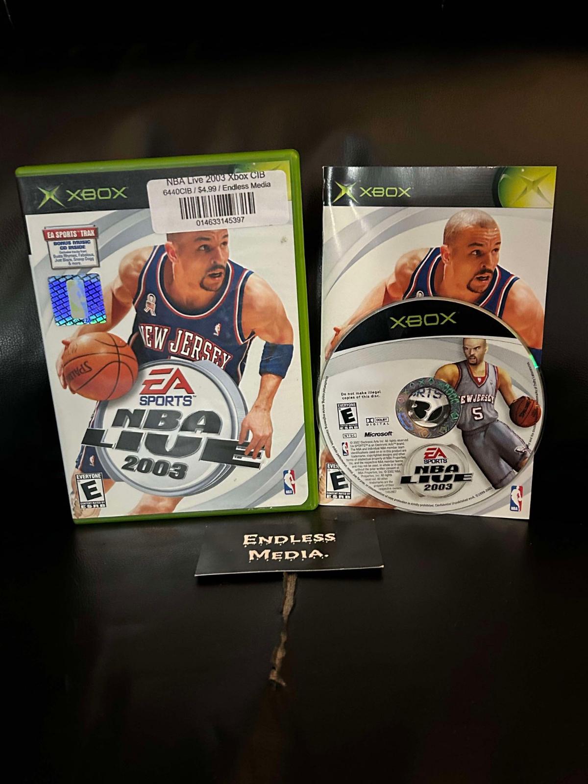 NBA Live 2003 Microsoft Xbox CIB Video Game