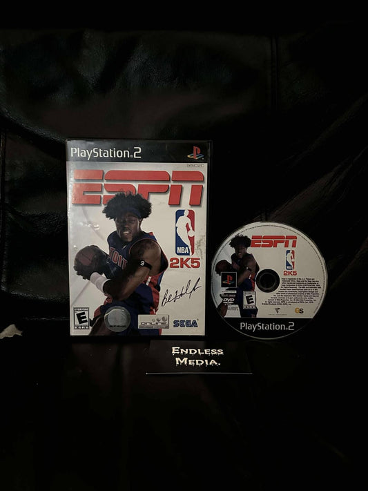 ESPN NBA 2K5 Sony Playstation 2 Item and Box Video Game
