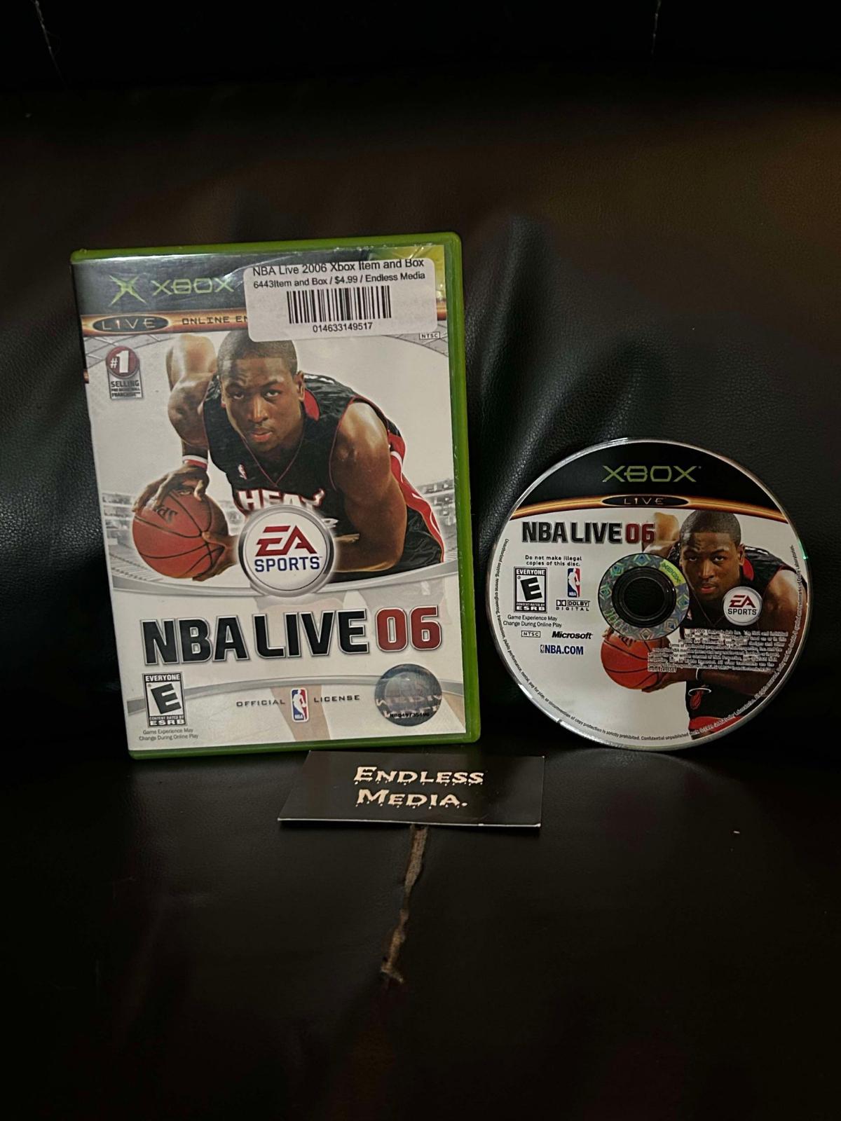 NBA Live 2006 Microsoft Xbox Item and Box Video Game