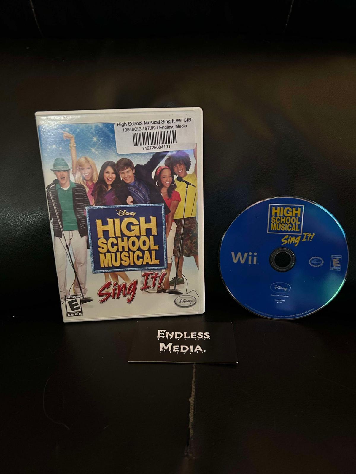 High School Musical Sing It Nintendo Wii Item and Box Video Game