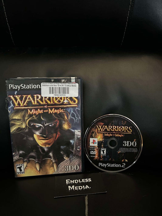 Warriors of Might and Magic Sony Playstation 2 Item and Box Video Game