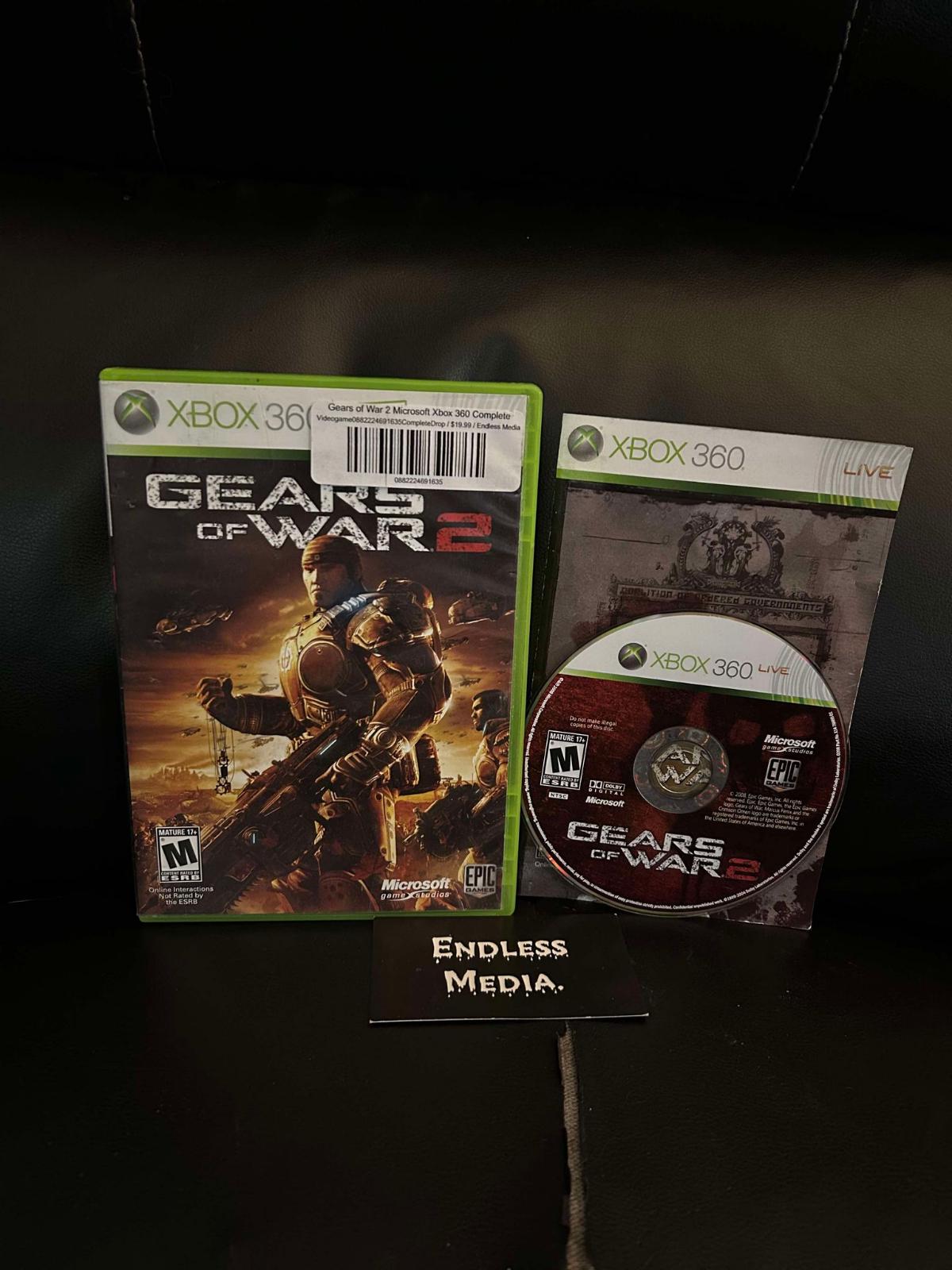 gears of war 2 xbox 360 Gears of War 2 Microsoft Xbox 360 CIB Video Game – Endless Media