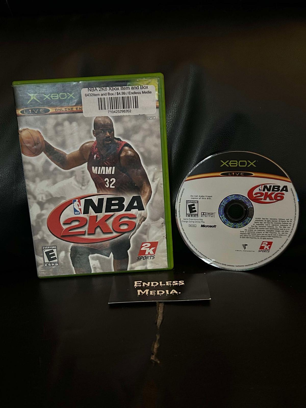 NBA 2K6 Microsoft Xbox Item and Box Video Game