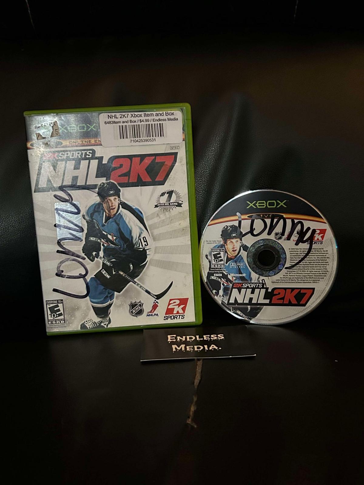 NHL 2K7 Microsoft Xbox Item and Box Video Game