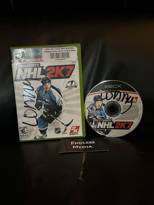 NHL 2K7 Microsoft Xbox Item and Box Video Game
