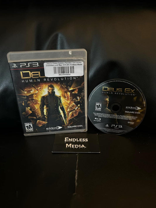 Deus Ex: Human Revolution Sony Playstation 3 Item and Box Video Game