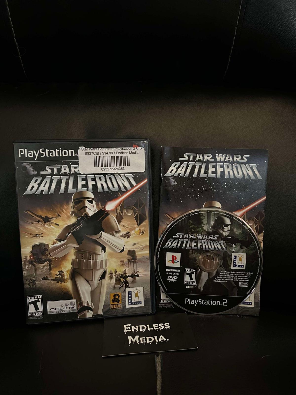 Star Wars Battlefront Sony Playstation 2 CIB Video Game