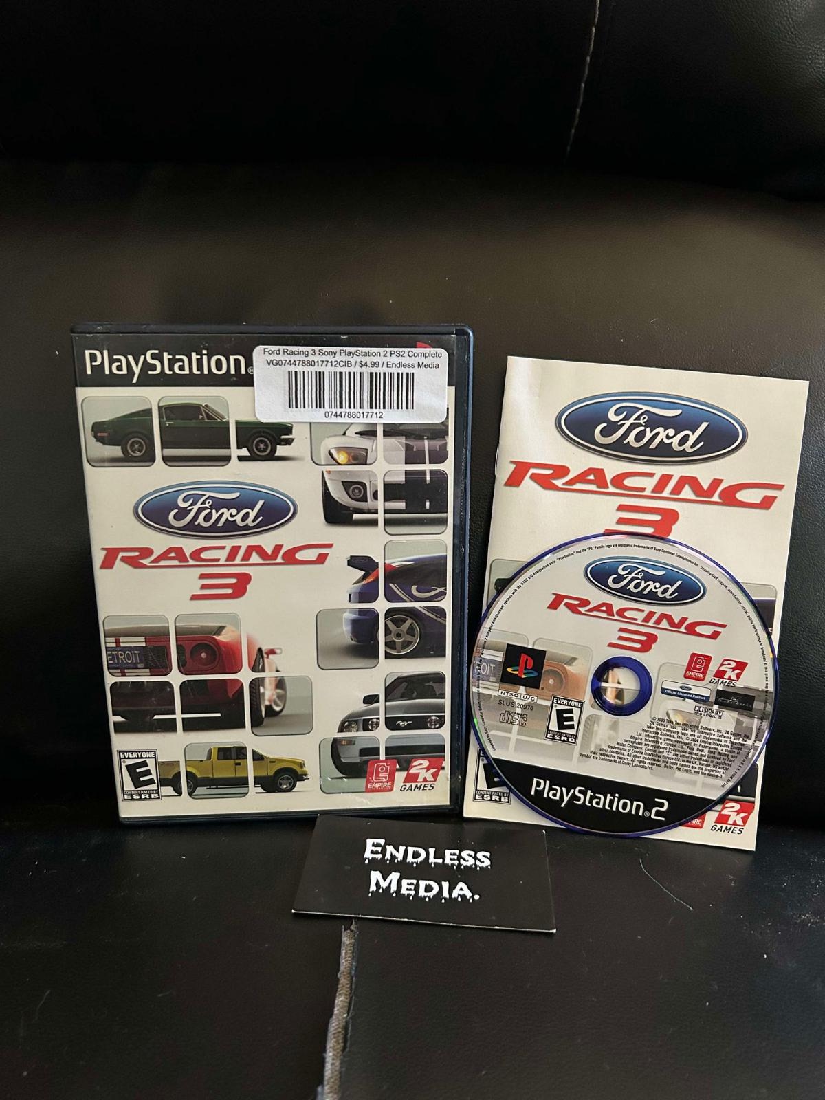 Ford Racing 3 Sony Playstation 2 CIB Video Game