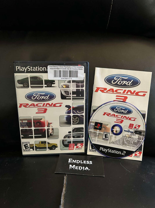Ford Racing 3 Sony Playstation 2 CIB Video Game