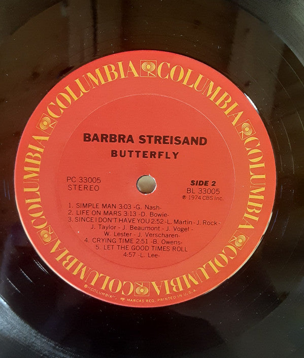 Barbra Streisand - ButterFly (LP) (VG+) - Endless Media