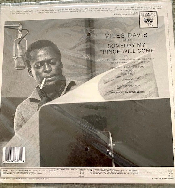 The Miles Davis Sextet : Someday My Prince Will Come (LP, Album, Mono, RE, 180)