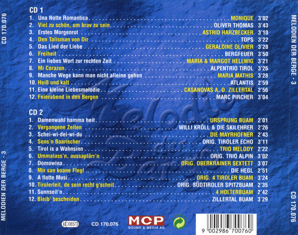 Various : Melodien Der Berge - Folge 3 (2xCD, Comp)
