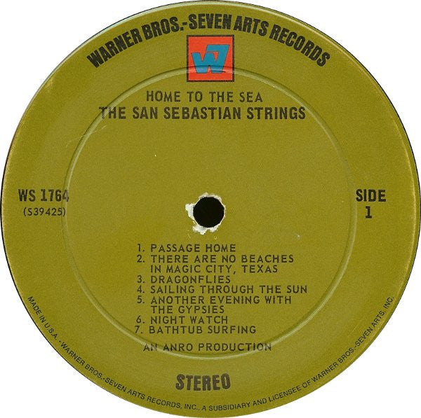 The San Sebastian Strings - Home To The Sea (LP) (G) - Endless Media