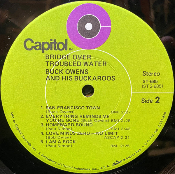 Buck Owens And His Buckaroos : Bridge Over Troubled Water (LP, Album, Los)