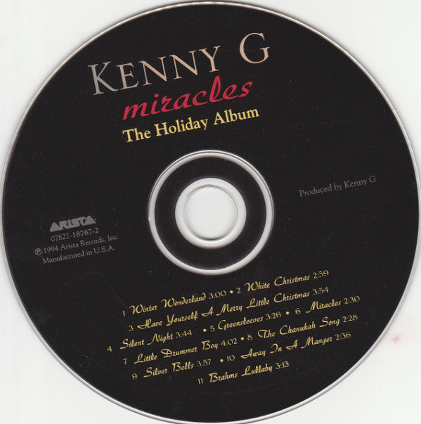 Kenny G - Miracles - The Holiday Album (CD) (VG+) - Endless Media