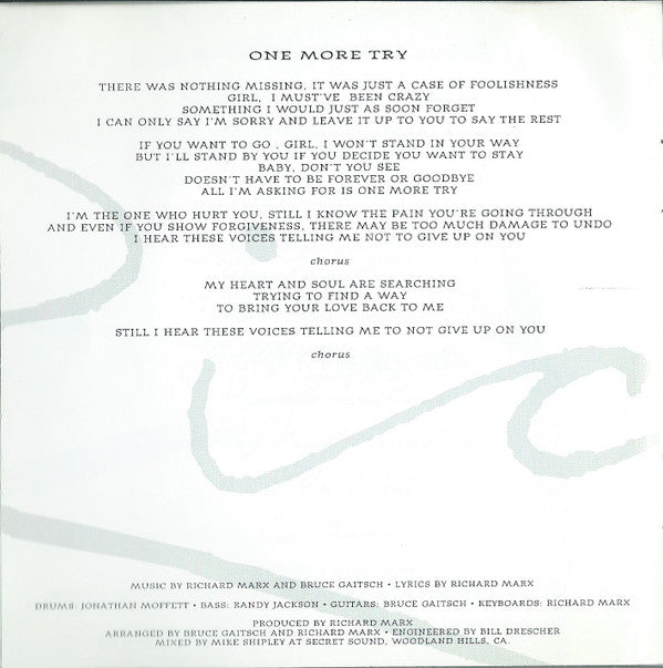 Richard Marx : Paid Vacation (CD, Album, EMI)