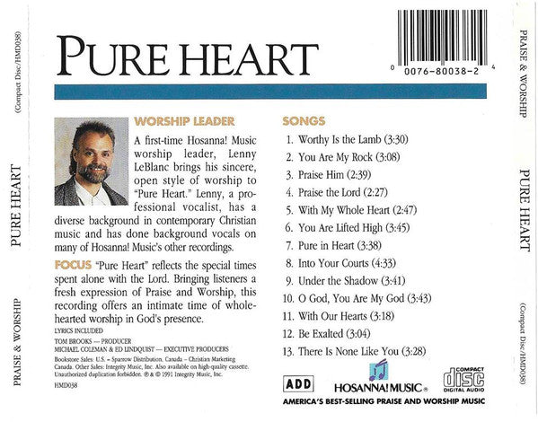 Lenny LeBlanc : Pure Heart (CD)