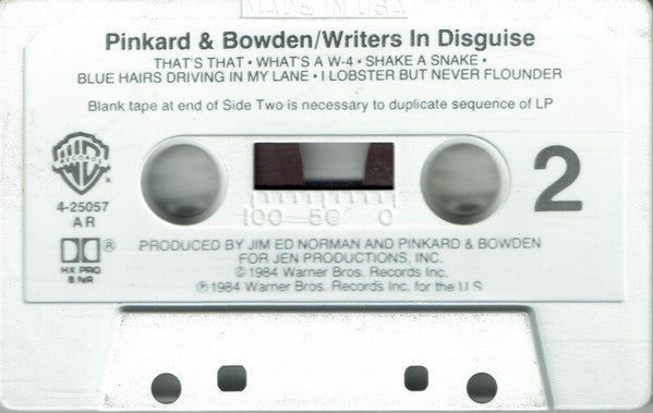 Pinkard & Bowden : Writers In Disguise (Cass, Album)