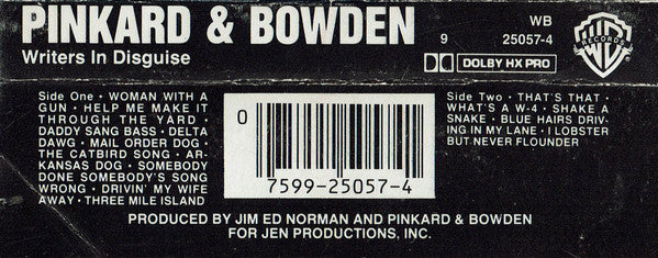 Pinkard & Bowden : Writers In Disguise (Cass, Album)