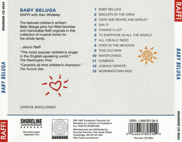 Raffi (2) With Ken Whiteley : Baby Beluga (CD, Album, RE, Son)